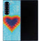 Liquid Blue Tie Dye Heart Galaxy Z Fold6 Skin