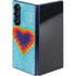 Liquid Blue Tie Dye Heart Galaxy Z Fold6 Skin