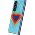 Liquid Blue Tie Dye Heart Galaxy Z Fold6 Skin