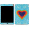 Liquid Blue Tie Dye Heart iPad Skins