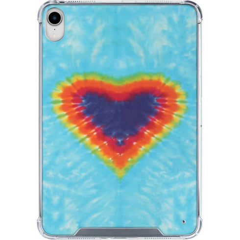 Liquid Blue Tie Dye Heart iPad 11th Gen (2025) Clear Case