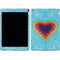 Liquid Blue Tie Dye Heart Apple iPad Skin