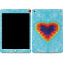 Liquid Blue Tie Dye Heart Apple iPad Skin