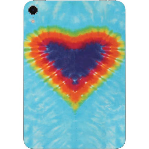 Liquid Blue Tie Dye Heart Apple iPad Mini Skin