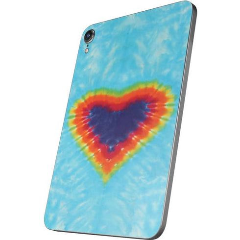 Liquid Blue Tie Dye Heart Apple iPad Mini Skin