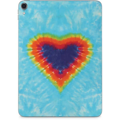 Liquid Blue Tie Dye Heart Apple iPad Pro Skin