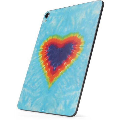 Liquid Blue Tie Dye Heart Apple iPad Pro Skin