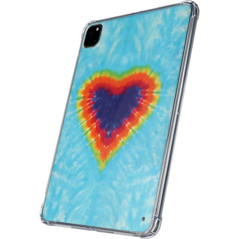 Liquid Blue Tie Dye Heart iPad Pro 11in (2024) Clear Case