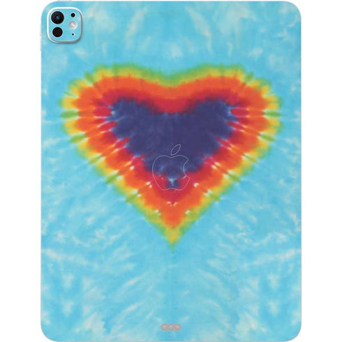 Liquid Blue Tie Dye Heart iPad Pro 13in M4 (2024) Skin