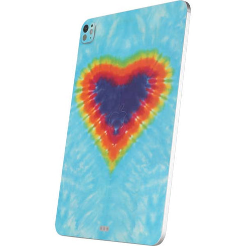 Liquid Blue Tie Dye Heart iPad Pro 13in M4 (2024) Skin