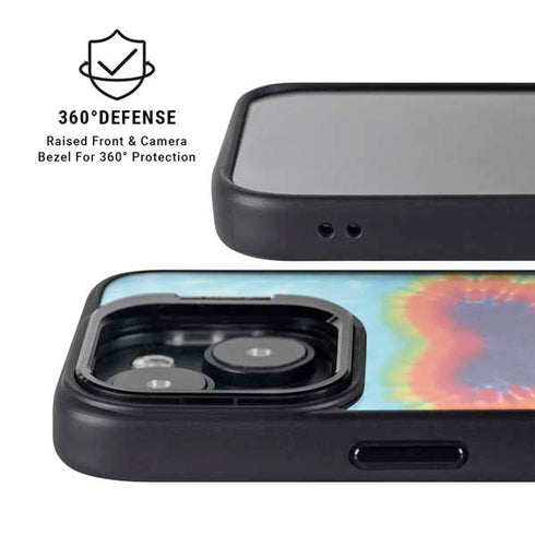 Liquid Blue Tie Dye Heart iPhone 13 Kickstand Case