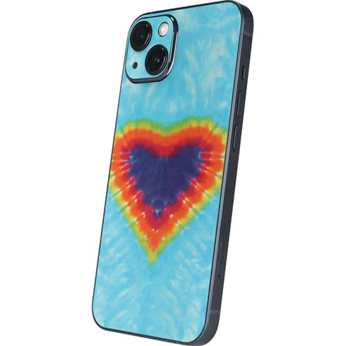 Liquid Blue Tie Dye Heart iPhone Skins