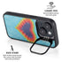 Liquid Blue Tie Dye Heart iPhone 15 Plus Kickstand Case