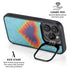Liquid Blue Tie Dye Heart iPhone 15 Pro Kickstand Case