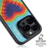 Liquid Blue Tie Dye Heart iPhone 15 Pro Kickstand Case
