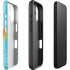 Liquid Blue Tie Dye Heart iPhone 16 Impact Case