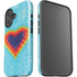Liquid Blue Tie Dye Heart iPhone 16 Impact Case