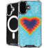 Liquid Blue Tie Dye Heart iPhone 16 MagSafe Case