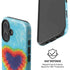 Liquid Blue Tie Dye Heart iPhone 16 Magsafe Impact Case