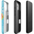 Liquid Blue Tie Dye Heart iPhone 16 Plus Impact Case