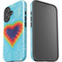 Liquid Blue Tie Dye Heart iPhone 16 Plus Impact Case