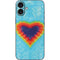 Liquid Blue Tie Dye Heart iPhone 16 Plus Skin