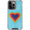 Liquid Blue Tie Dye Heart iPhone 16 Pro Clear Case
