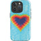 Liquid Blue Tie Dye Heart iPhone 16 Pro Impact Case