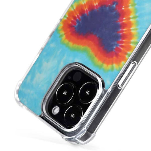 Liquid Blue Tie Dye Heart iPhone 16 Pro MagSafe Case