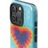 Liquid Blue Tie Dye Heart iPhone 16 Pro Max Impact Case