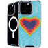 Liquid Blue Tie Dye Heart iPhone 16 Pro Max MagSafe Case