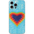 Liquid Blue Tie Dye Heart iPhone 16 Pro Max Skin