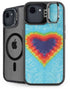 Liquid Blue Tie Dye Heart iPhone 16e Kickstand Case