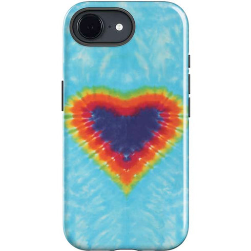 Liquid Blue Tie Dye Heart iPhone 16e Impact Case