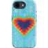 Liquid Blue Tie Dye Heart iPhone 16e Impact Case