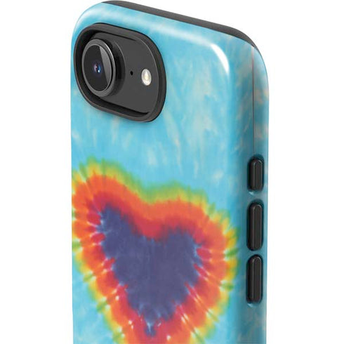 Liquid Blue Tie Dye Heart iPhone 16e Impact Case