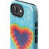 Liquid Blue Tie Dye Heart iPhone 16e Impact Case
