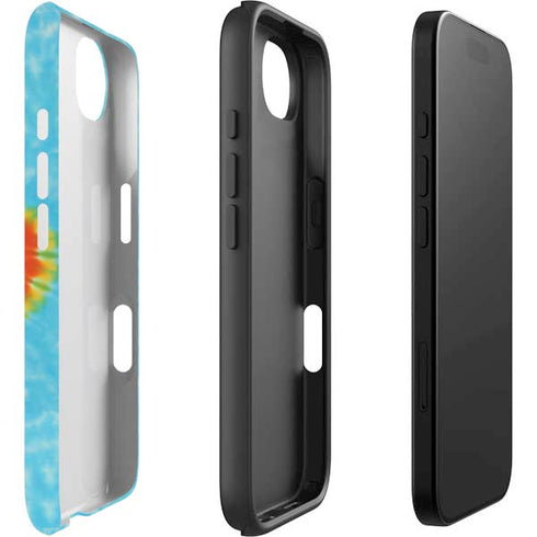 Liquid Blue Tie Dye Heart iPhone 16e Impact Case