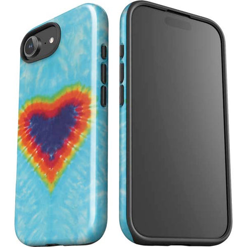 Liquid Blue Tie Dye Heart iPhone 16e Impact Case