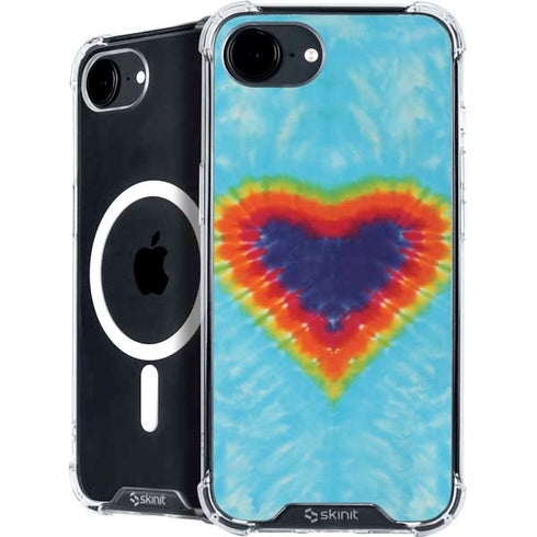 Liquid Blue Tie Dye Heart iPhone 16e MagSafe Case