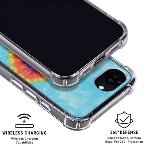 Liquid Blue Tie Dye Heart iPhone 16e MagSafe Case