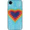 Liquid Blue Tie Dye Heart iPhone 16e Skin