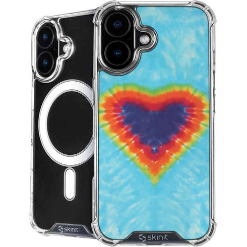 Liquid Blue Tie Dye Heart iPhone 17 MagSafe Case