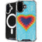 Liquid Blue Tie Dye Heart iPhone 17 MagSafe Case