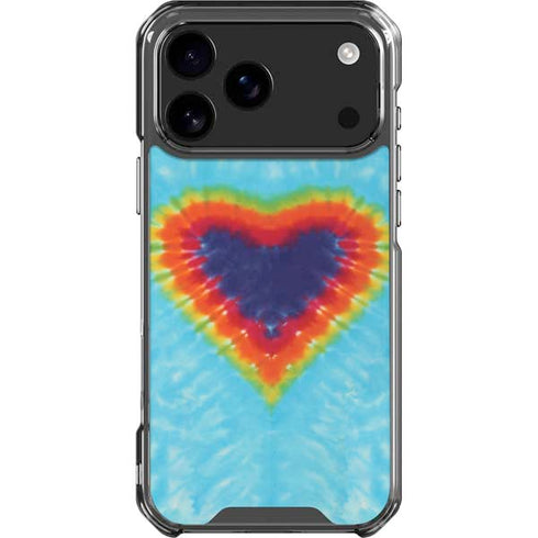 Liquid Blue Tie Dye Heart iPhone 18 Pro Max Clear Case