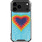 Liquid Blue Tie Dye Heart iPhone 18 Pro Max Clear Case