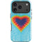 Liquid Blue Tie Dye Heart iPhone 18 Pro Max Impact Case
