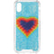 Liquid Blue Tie Dye Heart iPhone XS Clear Case