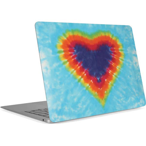 Liquid Blue Tie Dye Heart Apple MacBook Air Skin