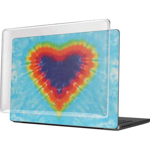 Liquid Blue Tie Dye Heart MacBook Pro 14in (2021-24) Case plus Skin